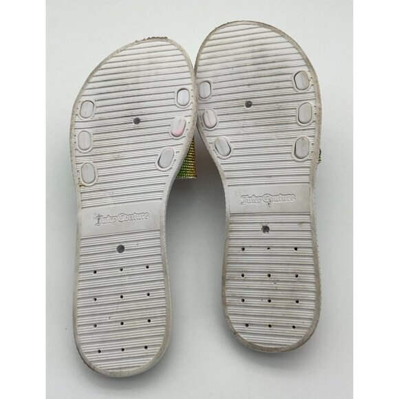 Juicy Couture Yippy Rainbow Rhinestones Glitter Pool Slides Ladies 11 - Picture 7 of 9